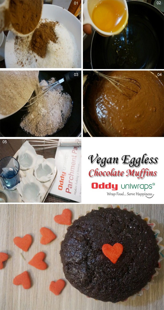 Vegan Eggless Chocolate Muffins