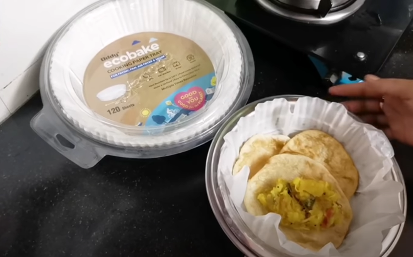 How to reheat puri using Oddy Ecobake Cooking Paper Tray Oddy uniwraps