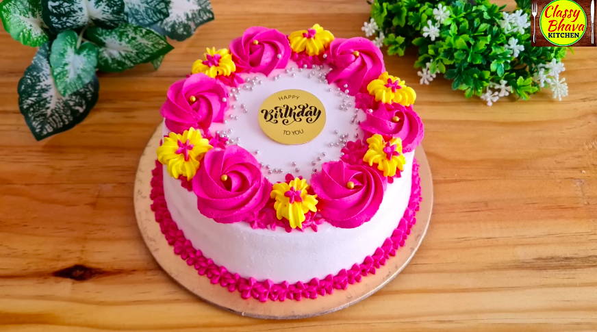 How to make Birthday Cake using homemade whipping cream